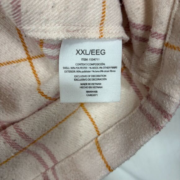 HFX Shacket Womens XXL Pink Plaid Oversized Snap Up Boxy Outdoor Casual Work - Picture 6 of 9